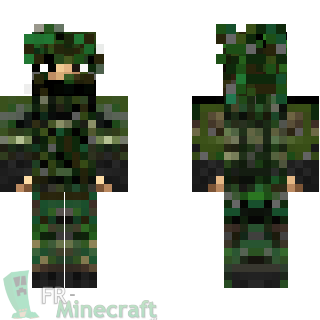 Aperçu de la skin Minecraft Soldat camouflé
