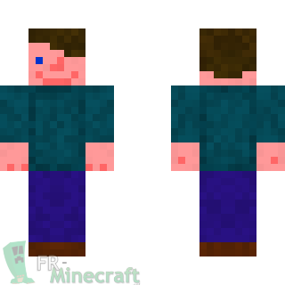 Aperçu de la skin Minecraft Minecraftien simple