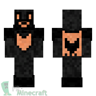 Aperçu de la skin Minecraft Robot noir et brun