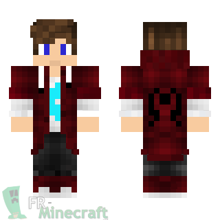 Aperçu de la skin Minecraft Garçon veste rouge