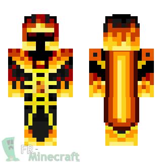 Aperçu de la skin Minecraft Chevalier de Feu