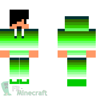 Aperçu de la skin Minecraft Garçon en pull vert 