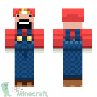 Aperçu de la skin Minecraft Notch déguisé en Mario