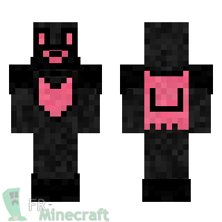 Aperçu de la skin Minecraft Robot noir et rose