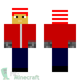 Aperçu de la skin Minecraft Garçon veste rouge Noël