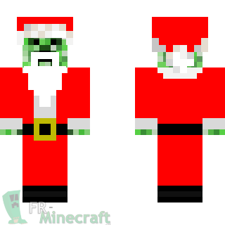 Aperçu de la skin Minecraft Père Noël Creeper