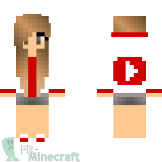 Aperçu de la skin Minecraft Youtubeuse