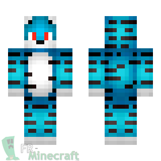 Aperçu de la skin Minecraft Tigre bleu
