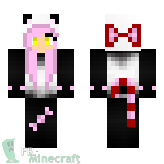 Aperçu de la skin Minecraft Fille en Panda