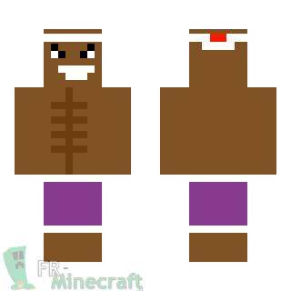 Aperçu de la skin Minecraft Homme torse nu et short violet