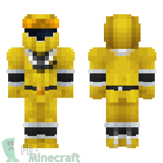 Aperçu de la skin Minecraft Power Pangers mighty morphin alien yellow
