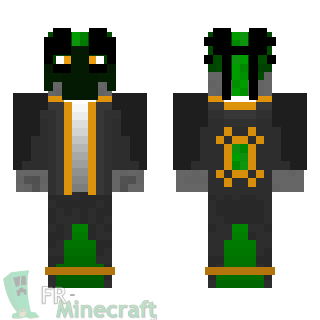 Aperçu de la skin Minecraft Homme masqué Vert