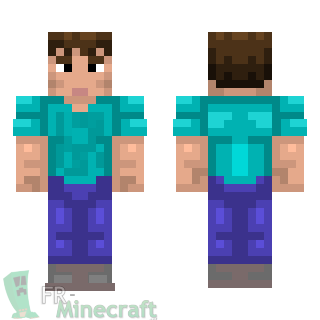 Aperçu de la skin Minecraft Steve amélioré