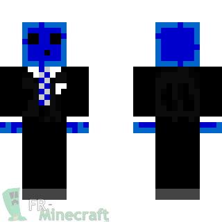 Aperçu de la skin Minecraft Slime bleu en costume