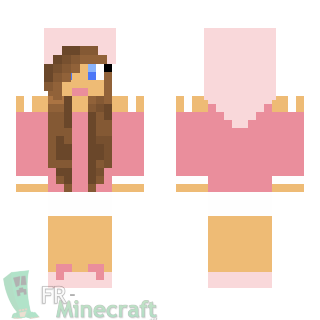 Aperçu de la skin Minecraft Fille Rose