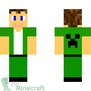 Aperçu de la skin Minecraft Garçon en vert 