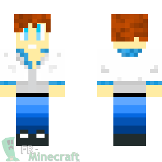 Aperçu de la skin Minecraft Blue 022