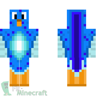 Aperçu de la skin Minecraft Oiseau bleu