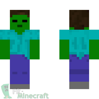 Aperçu de la skin Minecraft Steve zombie