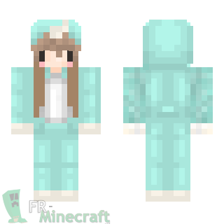 Aperçu de la skin Minecraft Fille kawaii déguisée en licorne