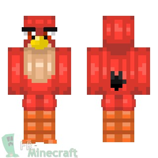 Aperçu de la skin Minecraft Red - Angry Bird