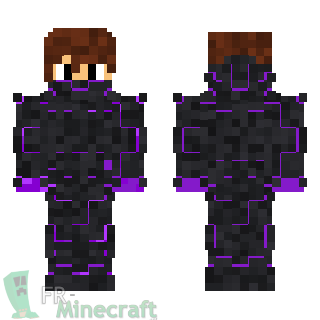 Aperçu de la skin Minecraft Nano Armure Violette