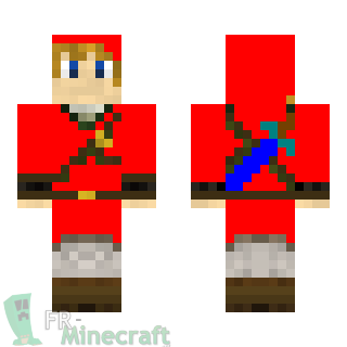 Aperçu de la skin Minecraft Link rouge - Zelda