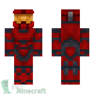 Aperçu de la skin Minecraft Spartan rouge - Halo