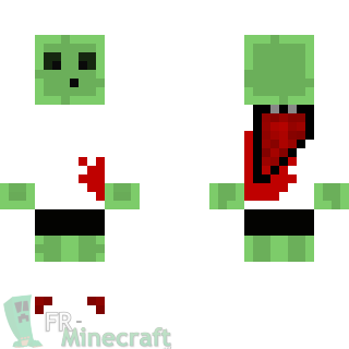 Aperçu de la skin Minecraft Slime ensanglantée