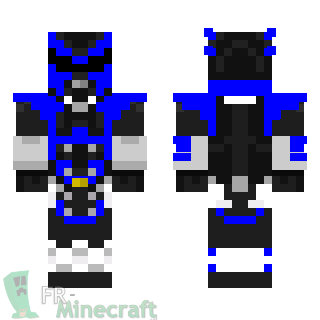 Aperçu de la skin Minecraft Psycho bleu - Power rangers in Space