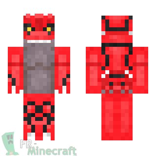 Aperçu de la skin Minecraft Groudon - Pokémon