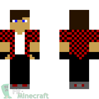 Aperçu de la skin Minecraft Jeune Tshirt à carreau
