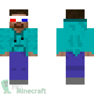 Aperçu de la skin Minecraft Steve DJ