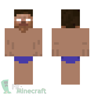 Aperçu de la skin Minecraft Herobrine en maillot de bain