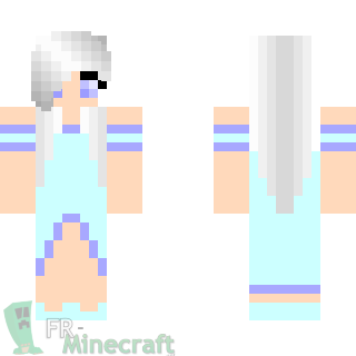 Aperçu de la skin Minecraft Fille cheveux gris