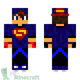 Aperçu de la skin Minecraft Garçon habillé en Superman