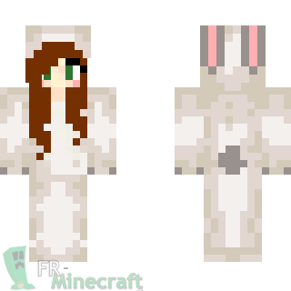 Aperçu de la skin Minecraft Fille déguisée en lapin