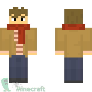 Aperçu de la skin Minecraft Homme avec une écharpe