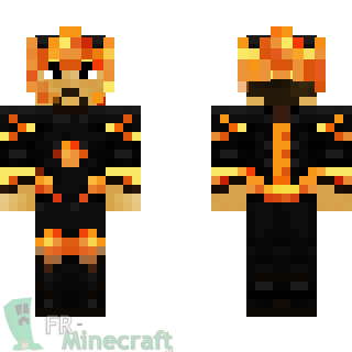 Aperçu de la skin Minecraft Samurai en armure d'or