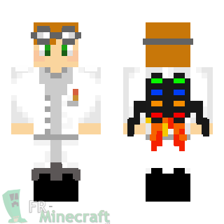 Aperçu de la skin Minecraft Scientifique avec rocket