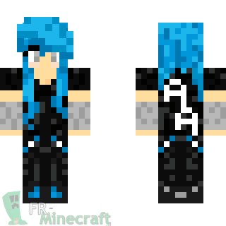 Aperçu de la skin Minecraft Fille avec le sweat Asking Alexandria