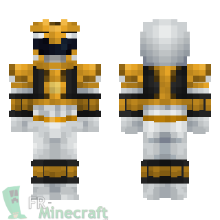 Aperçu de la skin Minecraft Power Rangers mighty morphin white
