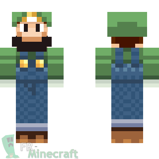 Aperçu de la skin Minecraft Luigi - Mario Bross