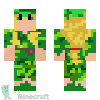 Aperçu de la skin Minecraft Fille en vert