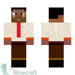 Aperçu de la skin Minecraft Steve chemise cravate rouge