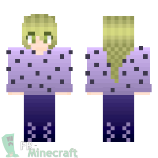 Aperçu de la skin Minecraft Fille blonde en violet