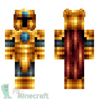 Aperçu de la skin Minecraft Chevalier en or