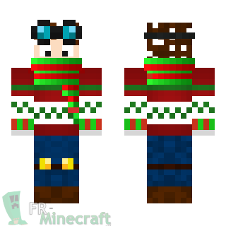 Aperçu de la skin Minecraft Garçon habillé pour l'hiver