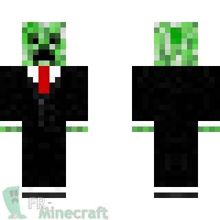 Aperçu de la skin Minecraft Creeper en costume