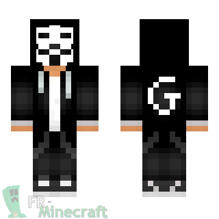 Aperçu de la skin Minecraft Garçon masque Anonymous